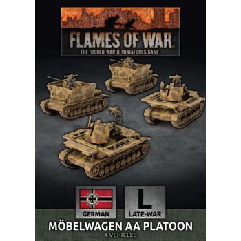 Flames of War GBX174 Mobelwagen 3.7cm AA Platoon Late War (4) Gaming Miniatures