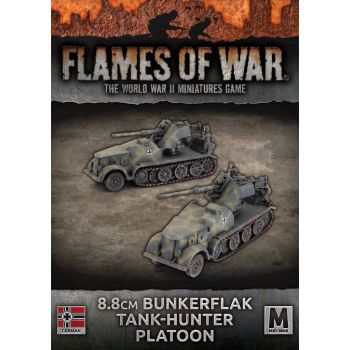 Flames of War GBX187 8.8cm Bunkerflak Tank-Hunter Platoon Gaming Miniatures
