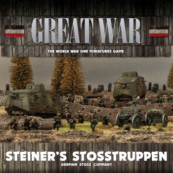 Great War GGEAB02 Steiner's Stosstruppen (Tanks, 4 Guns & Infantry) Gaming Set