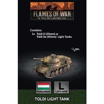 Flames of War HU010 Toldi Tank Gaming Miniatures