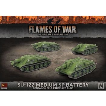 Flames of War SBX60 SU-122 Medium SP Battery Mid-War (4 SP Guns) Miniatures
