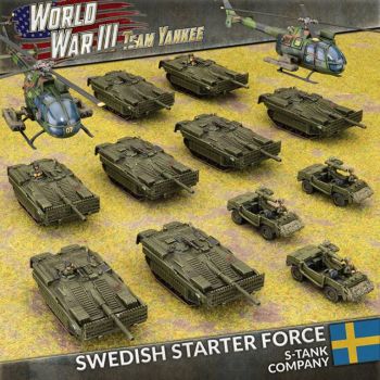 Team Yankee TSWAB01 Swedish S-Tank Company Starter Force with 8 Tanks & More