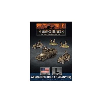 Flames of War UBX74 Armored Rifle Company HQ (2 Vehicles & Infantry) 1/100 Scale