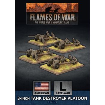 Flames of War UBX80 Late War 3 inch Towed TD Platoon (4 Guns) Gaming Miniatures