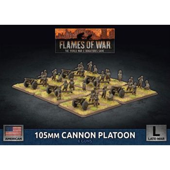 Flames of War UBX82 105mm Cannon Platoon (6 Guns) Plastic Gaming Miniatures