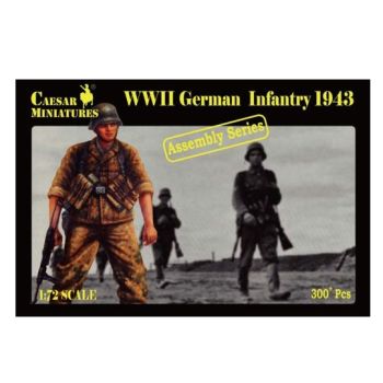 Caesar Miniatures 7711 WWII German Infantry 1943 1/72 Scale Model Figures