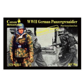 Caesar Miniatures 7714 Panzergrenadiers in Winter Greatcoats 1/72 Scale Figures