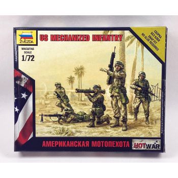 Zvezda 7407 US Mechanized Infantry 1/72 Scale Plastic Model Figures Kit