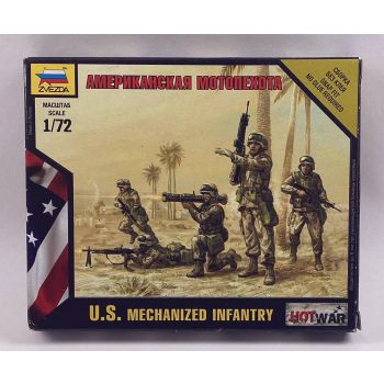 Zvezda 7407 US Mechanized Infantry 1/72 Scale Plastic Model Figures Kit Open Box