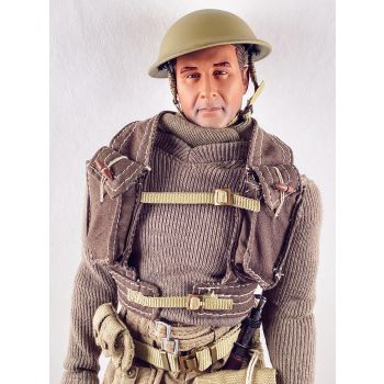 WWII Wounded British Desert Soldier & Gear 1/6 Scale Custom Collectible Figure