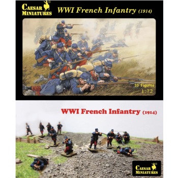 Caesar Miniatures H034 WWI French Infantry 1914 1/72 Scale Plastic Figures
