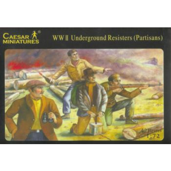 Caesar Miniatures H006 WWII Underground Resisters (Partisans) 1/72 Scale Figures
