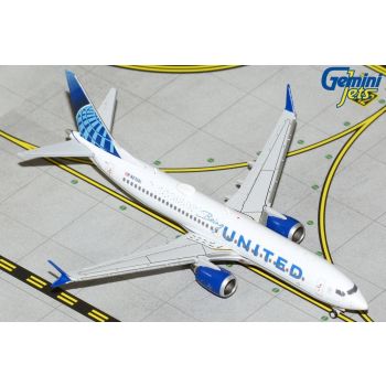 GeminiJets 2074 United Boeing 737MAX8 1/400 'Being United' Scale Diecast Model