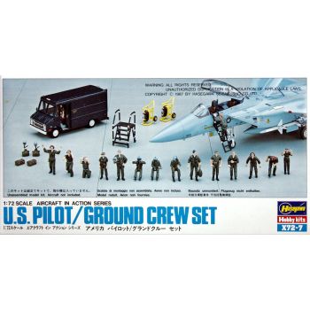 Hasegawa 35007 US Pilot & Ground Crew Set 1/72 Scale Plastic Model Kit