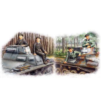 HobbyBoss 84419 WWII Panzer Crew Set 1/35 Scale Plastic Model Figures