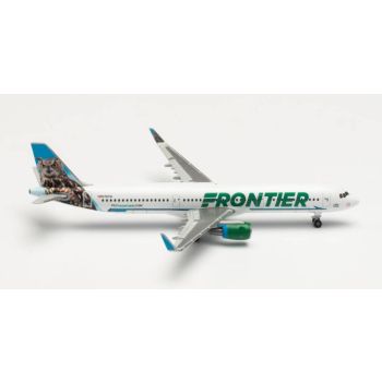 Herpa Wings 535830 Frontier Airbus A321 'Otto The Owl' 1/500 Scale Diecast Model