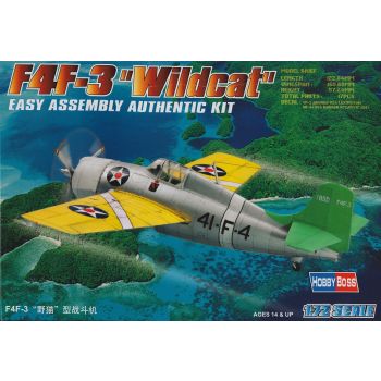 HobbyBoss 80219 Grumman F4F-3 Wildcat 1/72 Scale Plastic Model Kit