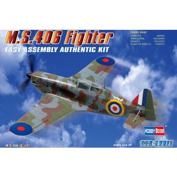 HobbyBoss 80235 WWII French MS 406 Fighter 1/72 Scale Plastic Model Kit