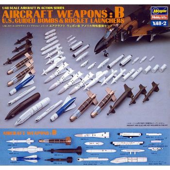 Hasegawa 36002 Aircraft Weapons B Guided Bombs & Rocket Launchers 1/48 Scale