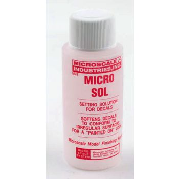 Microscale MI-2 Micro-Sol Decal Solvent 1 oz (30 ml) Plastic Bottle