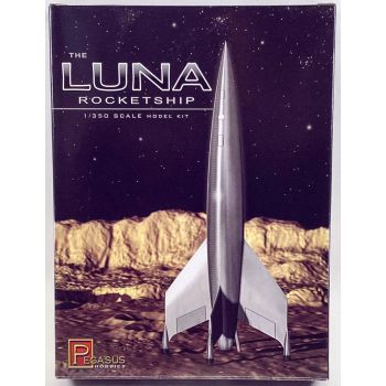 Pegasus 9110 Luna Rocketship 1/350 Scale Plastic Model Kit Open Box