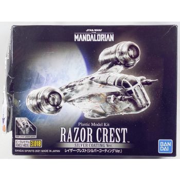 Bandai 2557092 Star Wars Mandalorian Razor Crest Kit Silver Coating Open Box