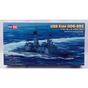 HobbyBoss 82507 US Guided-Missile Destroyer Kidd 1/1250 Scale Kit Open Box