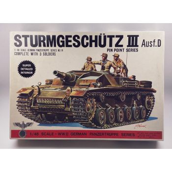 Bandai 8240 Sturmgeschutz III Ausf. D 1/48 Scale Plastic Kit Model Open Box