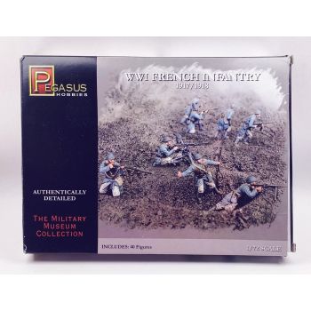 Pegasus 7199 WWI French Army 1/72 Scale Plastic Model Figures Open Box