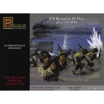 Pegasus 7351 WWII US Army Rangers D-Day 1/72 Scale Plastic Model Figures