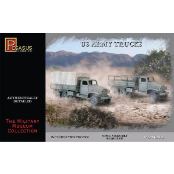 Pegasus 7651 WWII US Army Trucks & Driver Figures Set of Two 1/72 Scale Kits