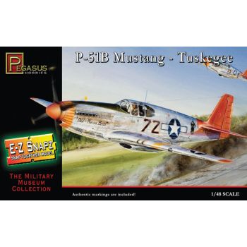 Pegasus 8404 P-51B Mustang 'Tuskegee Airmen' 1/48 Scale Snap-Together Model Kit