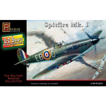 Pegasus 8410 WWII British Spitfire Mk.I 1/48 Scale Snap-Together Model Kit