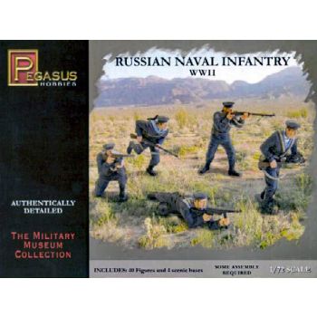 Pegasus 7270 WWII Russian Naval Infantry 1/72 Scale Plastic Model Figures