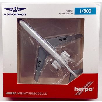 Herpa Wings 534130 Aeroflot Ilyushin IL-62M 1/500 Scale Diecast Model