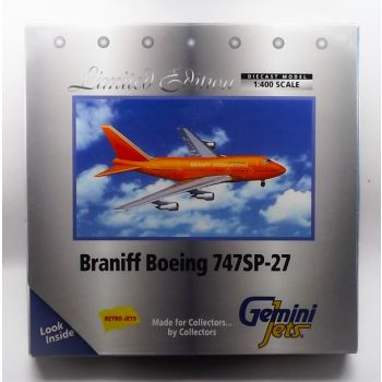 GeminiJets GJBNF009 Braniff International Boeing 747SP-27 1/400 Scale Model