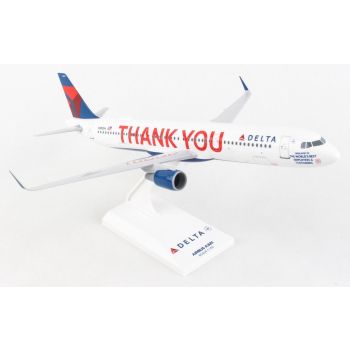 SkyMarks 1057 Delta Air Lines Airbus A321 'Thank You' 1/150 Scale Model