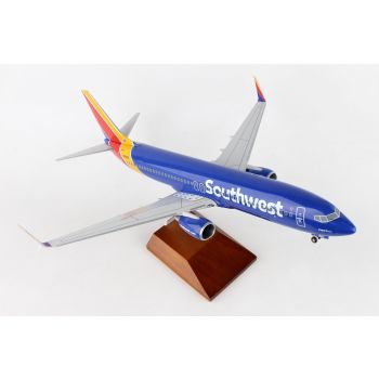 SkyMarks 8250 Southwest 737-800 with Gear & Wood Stand 'HeartOne' 1/100 Scale