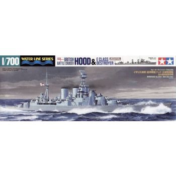 Tamiya 31806 British Battlecruiser Hood & E Class Destroyer 1/700 Scale Kits