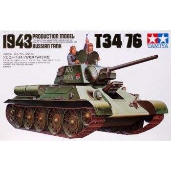 Tamiya 35059 World War II Soviet Army T-34/76 Mod. 1943 & Figures 1/35 Scale Kit