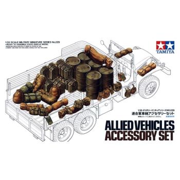 Tamiya 35229 WWII Allied Vehicles Accessory Set 1/35 Scale Plastic Model Kit