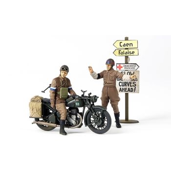 Tamiya 35316 WWII British BSA M20 Motorcycle with Rider & MP 1/35 Scale Model