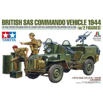 Tamiya 25152 SAS Commando Vehicle 1944 & Two Figures 1/35 Scale Model Kit