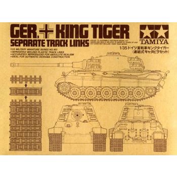 Tamiya 35165 WWII German King Tiger Track Link Set for 1/35 Scale Models