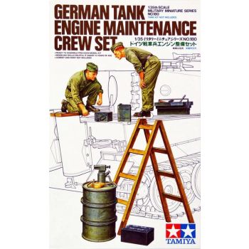 Tamiya 35180 WWII German Tank Maintenance Crew 1/35 Scale Plastic Model Figures