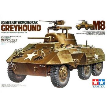 Tamiya 35228 WWII US M8 Greyhound Light Armored Car 1/35 Scale Plastic Model Kit