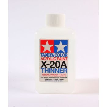 Tamiya 81040 Acrylic Paint Thinner 250 ml Plastic Bottle