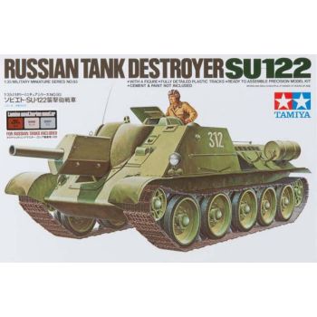 Tamiya 89798 Russian SU-122 Tank Destroyer 1/35 Scale Plastic Model Kit