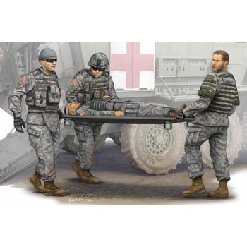 Trumpeter 430 Modern US Army Ambulance Team & Stretcher 1/35 Scale Model Figures