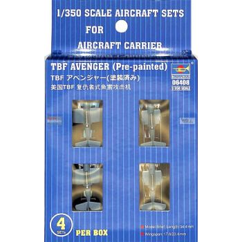 Trumpeter 6408 TBF Avenger Set of 4 1/350 Scale Assembled & Painted Models